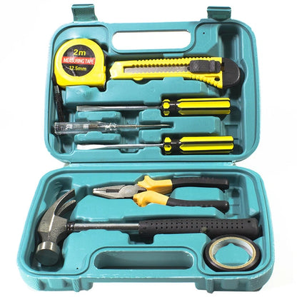 8 PCS Professional Tool Set with Storage Box | YL-8009A Model |  Durable Home Repair & DIY Toolkit |  Organized Plastic Storage Box