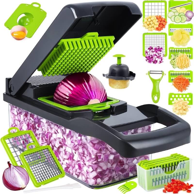 Multifunctional 16-in-1 Mandoline Slicer – Vegetable Chopper & Food Grater Set