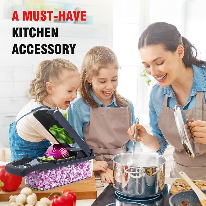 Multifunctional 16-in-1 Mandoline Slicer – Vegetable Chopper & Food Grater Set