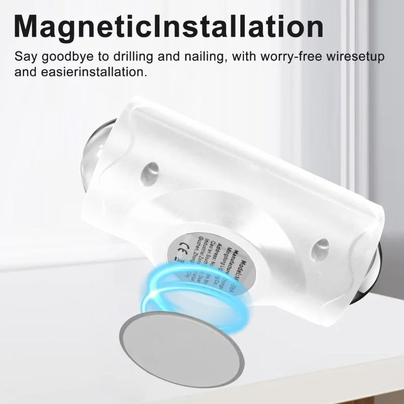 LED Motion Sensor Night Light – Rechargeable Wireless Magnetic Wall Lamp for Indoor & Outdoor Use