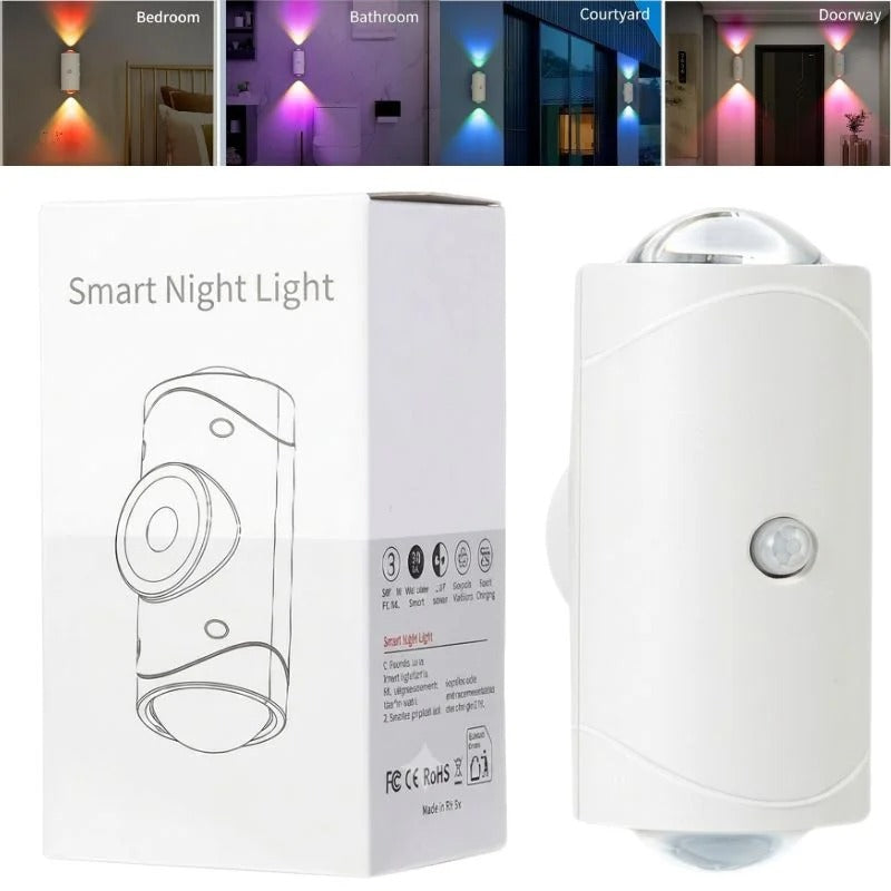 LED Motion Sensor Night Light – Rechargeable Wireless Magnetic Wall Lamp for Indoor & Outdoor Use