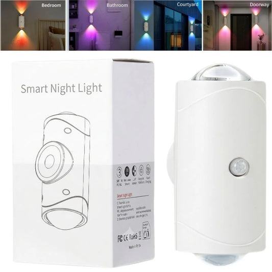 LED Motion Sensor Night Light – Rechargeable Wireless Magnetic Wall Lamp for Indoor & Outdoor Use