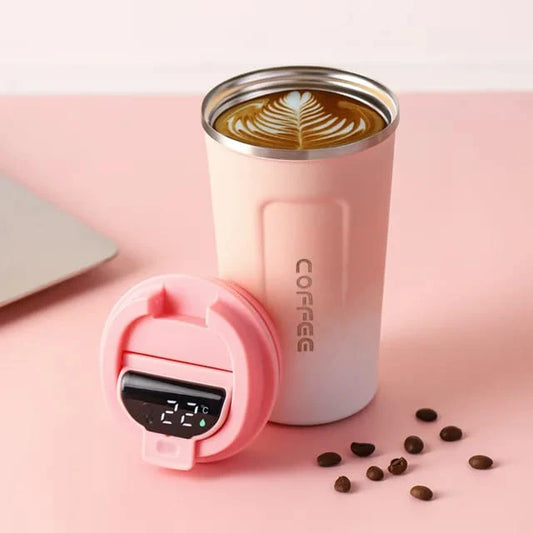 Smart Temperature Coffee Mug | 17oz Insulated Stainless Steel Travel Mug with Leakproof Lid