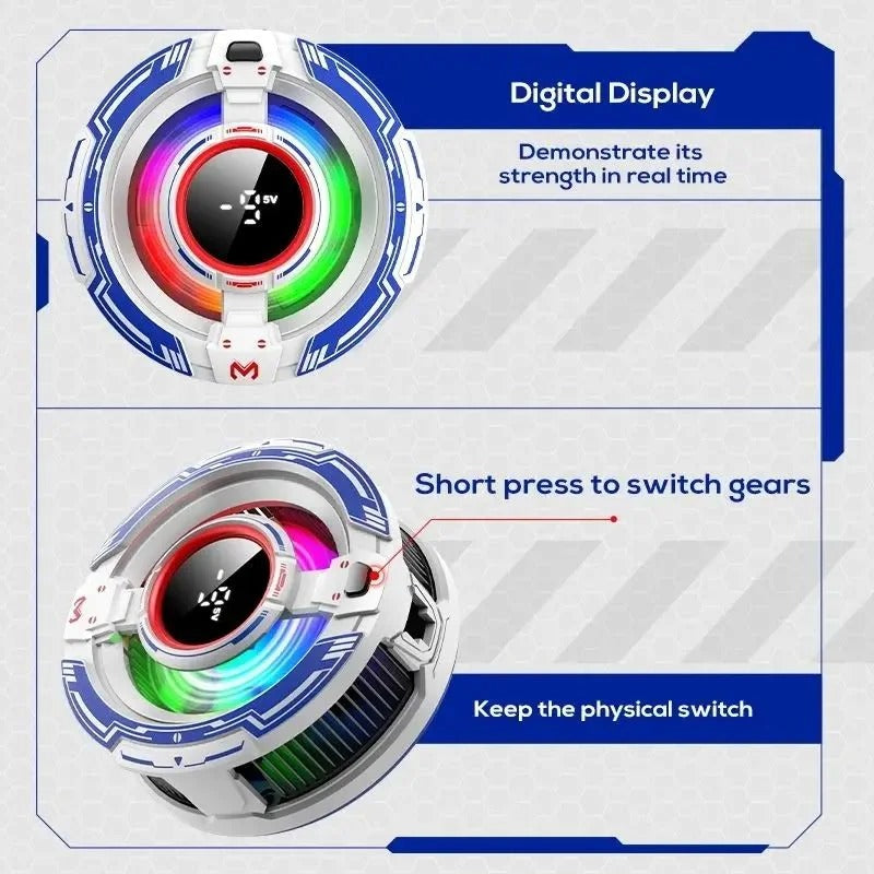 CX16 Magnetic Mobile Cooling Fan – Semiconductor RGB Phone Cooler for Android & iPhone