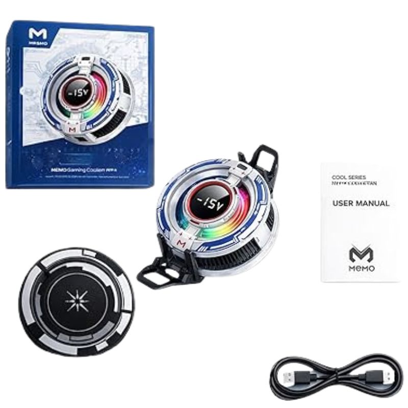 CX16 Magnetic Mobile Cooling Fan – Semiconductor RGB Phone Cooler for Android & iPhone